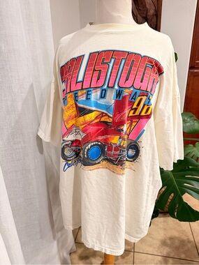 Vintage Calistoga Speedway Napa County Tee 90s Racing XXL USA